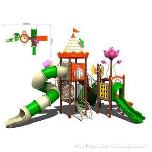 Custom Kids Spiral Plastic Playground Slide Train Recreatio